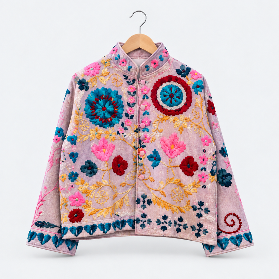 The Blossom Suzani Velvet Jacket